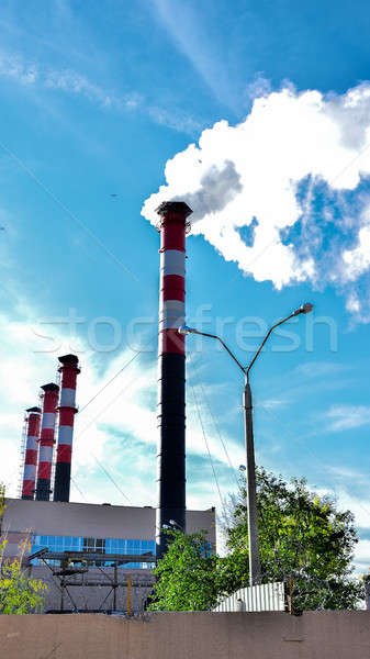 Inquinamento atmosferico aria impianti costruzione tecnologia Foto d'archivio © AlisLuch
