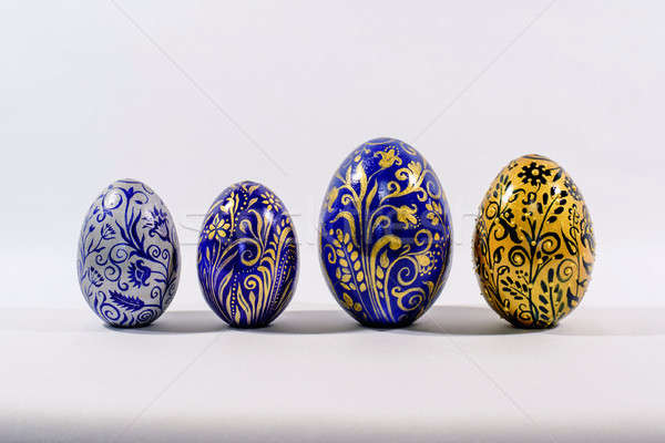Ouă de Paşti acril artă primăvară ou fundal Imagine de stoc © AlisLuch