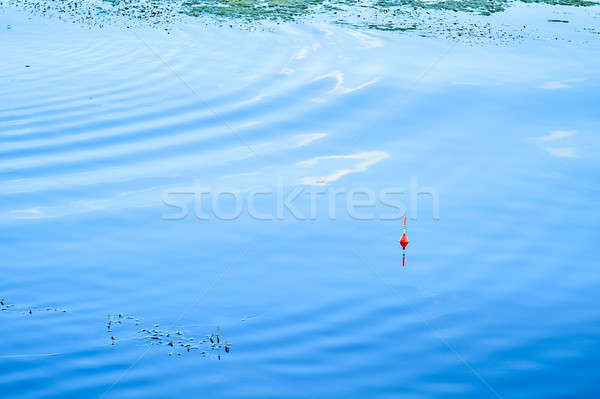Piros tutaj horgászbot kék víz hal Stock fotó © AlisLuch