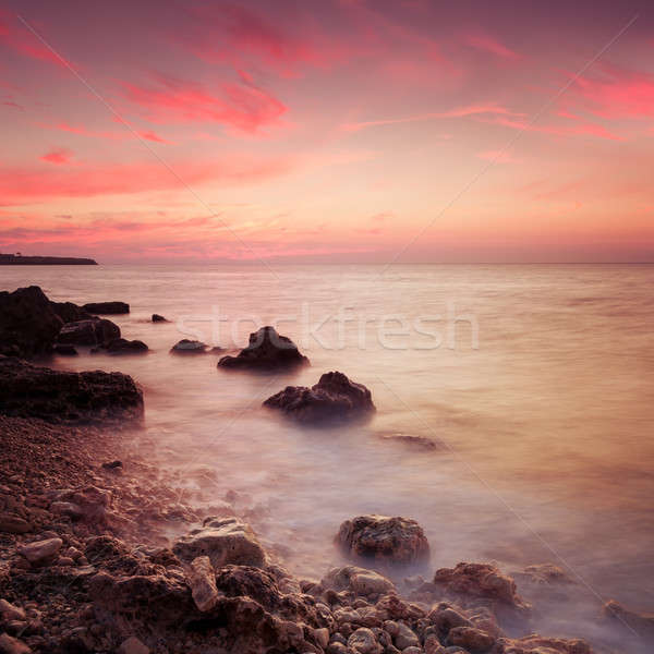 Misty acqua tramonto paesaggio marino panorama mare Foto d'archivio © All32