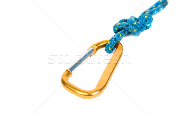 Carabine at the end of the rope. Isolated on white background. Stock photo © All32