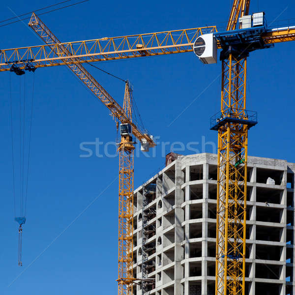 Two construction cranes Stock photo © All32
