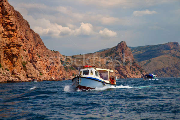 Boat floating on the sea Stock photo © All32