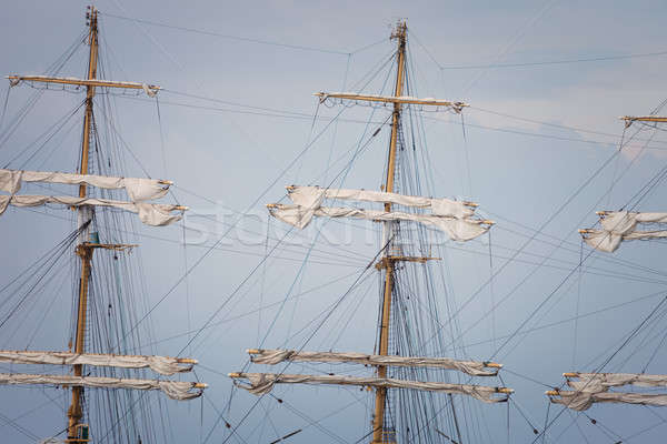 帆船 藍天 天空 藍色 船 電纜 商業照片 © All32