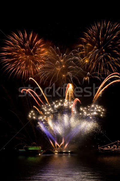 Colorful fireworks in the night sky Stock photo © All32