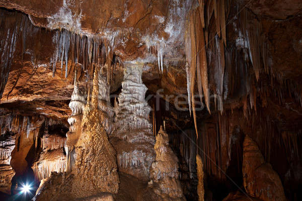 Foto stock: Cueva · hermosa · piedra · columnas · pared · naturaleza