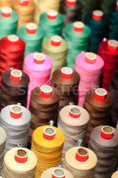 Farbenreich Fabrik Maschine rosa Nähen Baumwolle Stock foto © All32