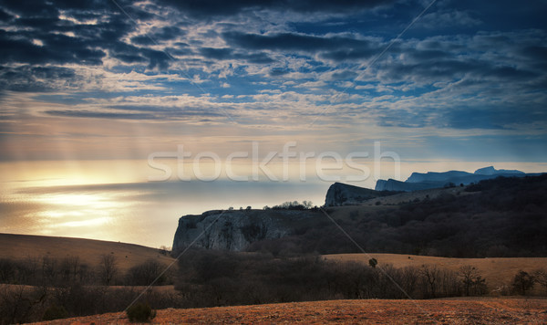 View from heights of the mountains to the sea Stock photo © All32