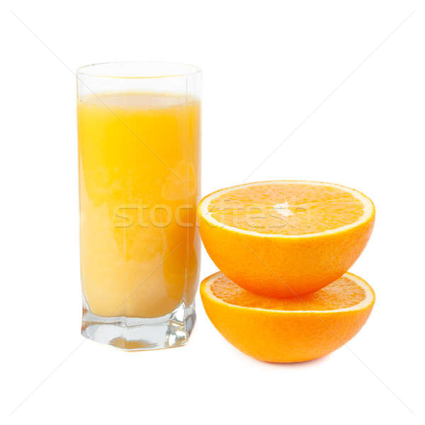 Vetro succo d'arancia frutti isolato bianco arancione Foto d'archivio © All32