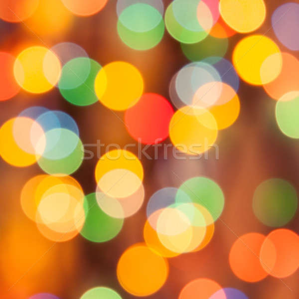 Stock photo: Holiday background blurry lights