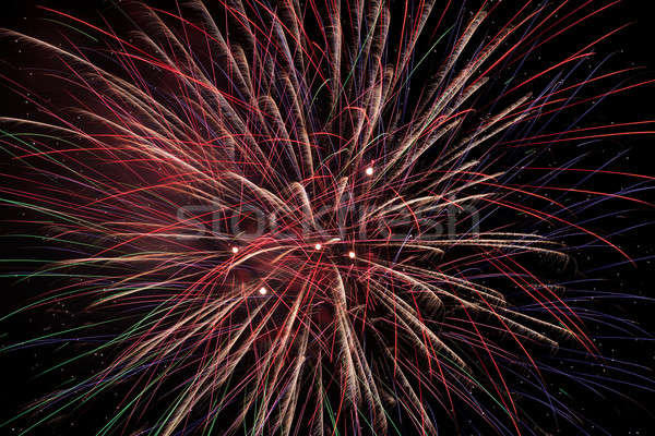 Tűzijáték éjszakai ég égbolt művészet éjszaka fekete Stock fotó © All32