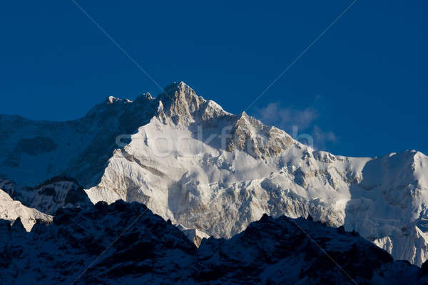 山 西藏 印度 光 雪 藍色 商業照片 © All32