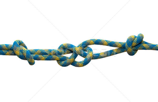 Stock photo: Sea knot. Isolated on white background.