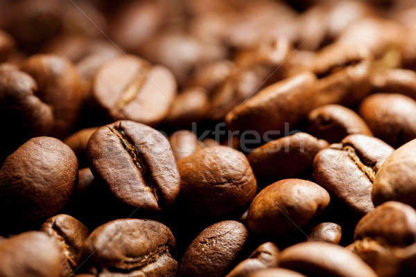 Pörkölt kávé gabona háttér energia sötét Stock fotó © All32