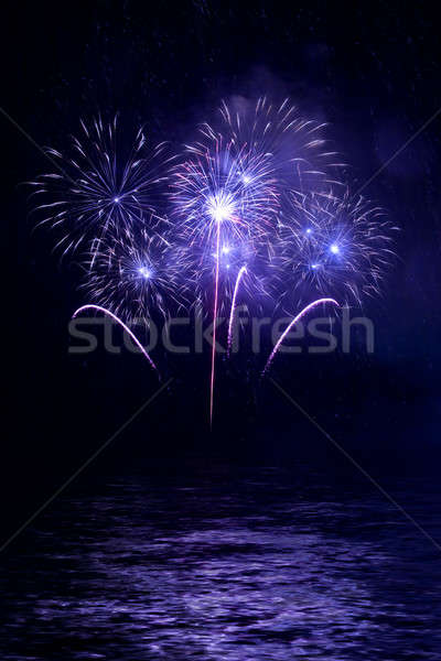 Beautiful fireworks in the night sky Stock photo © All32