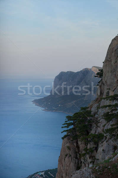 Сток-фото: морской · пейзаж · морем · побережье · высокий · Blue · Sky