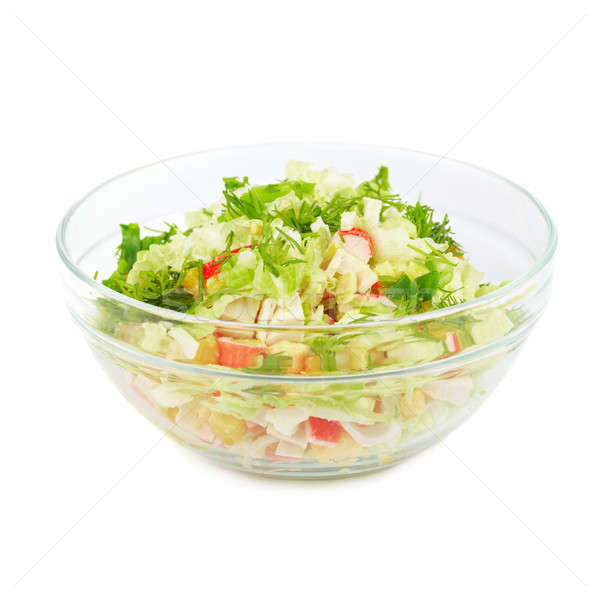 Plaat salade geïsoleerd witte voedsel gezondheid Stockfoto © All32