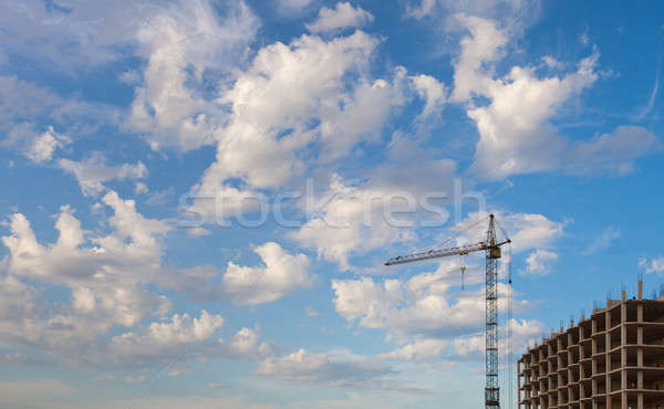 Construction crane and concrete structure against the sky Stock photo © All32