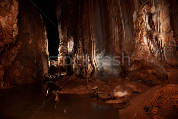 Stone columns in a cave Stock photo © All32