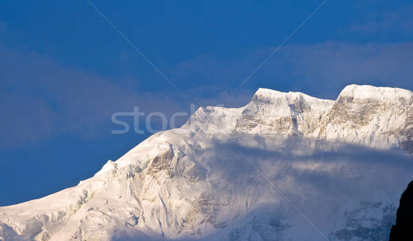 Góry przedświt Nepal sportu krajobraz śniegu Zdjęcia stock © All32