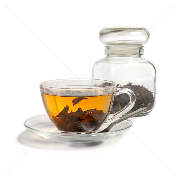 Herbaty kubek stałego banku wyschnięcia odizolowany Zdjęcia stock © All32