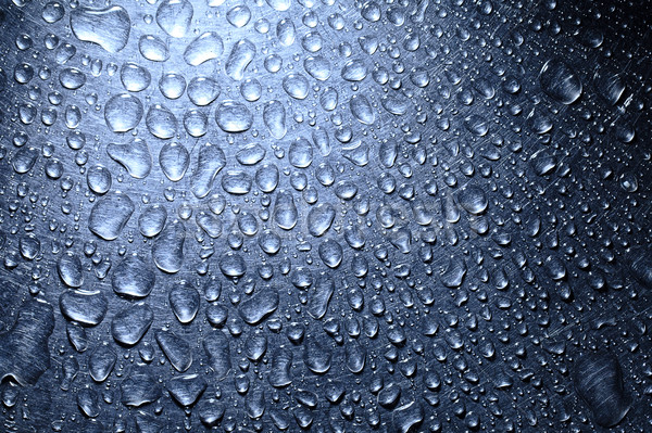 Water droplets on a metal surface Stock photo © All32