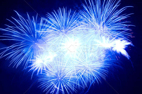 Gyönyörű tűzijáték éjszakai ég égbolt buli művészet Stock fotó © All32