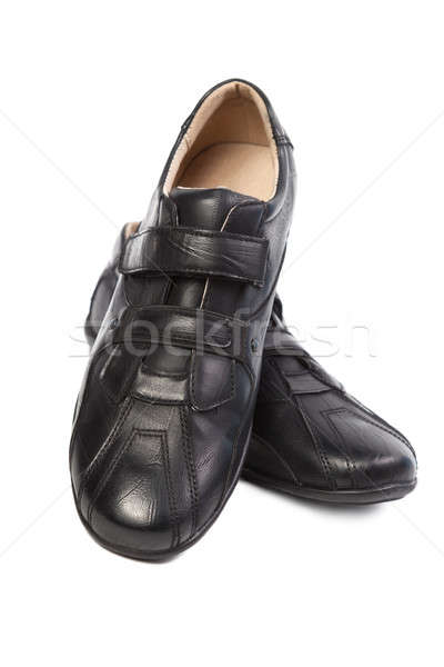 Schwarz Schuhe isoliert weiß Büro Mann Stock foto © All32