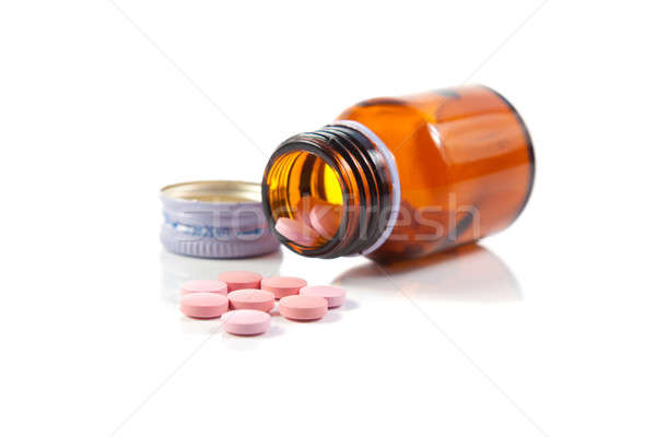 Open a bottle of spilled pills Stock photo © All32