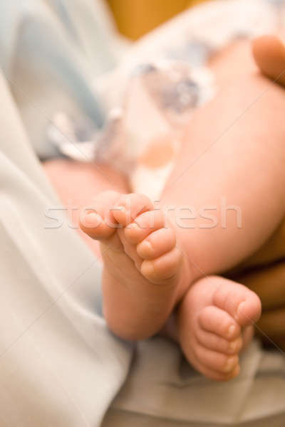 Nazik bacak bebek aile arka plan anne Stok fotoğraf © All32
