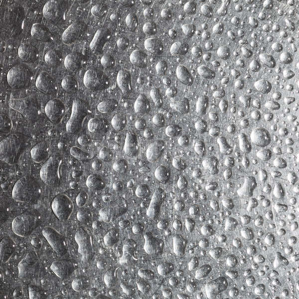Water droplets on a metal surface Stock photo © All32