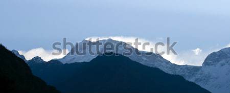 Bergen aanbreken van de dag Nepal hemel sport landschap Stockfoto © All32