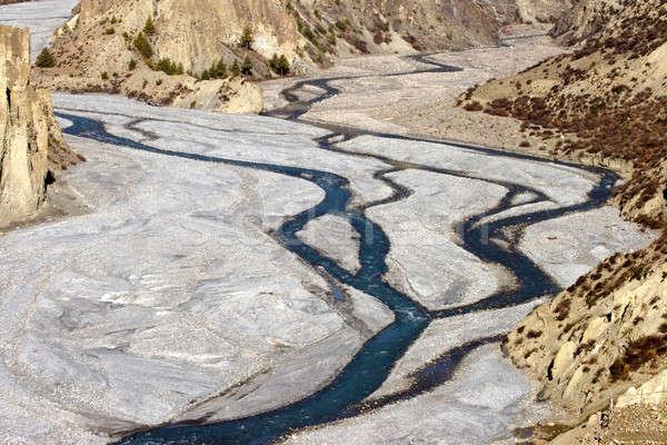 Mountain river with tributary.  Nepal, Annapurna trek. Stock photo © All32