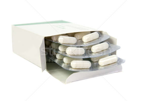 Tablets in a package. Isolated on white background. Stock photo © All32