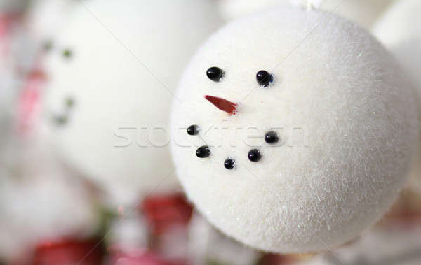 Pupazzo di neve testa cute sorridere faccia vacanze Foto d'archivio © allihays