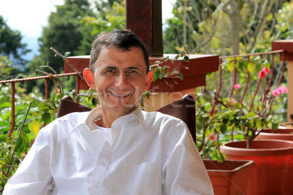 Man on veranda Stock photo © allihays