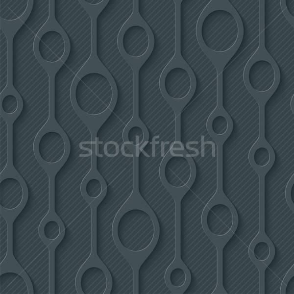 Dark gray perforated paper. Stock photo © almagami