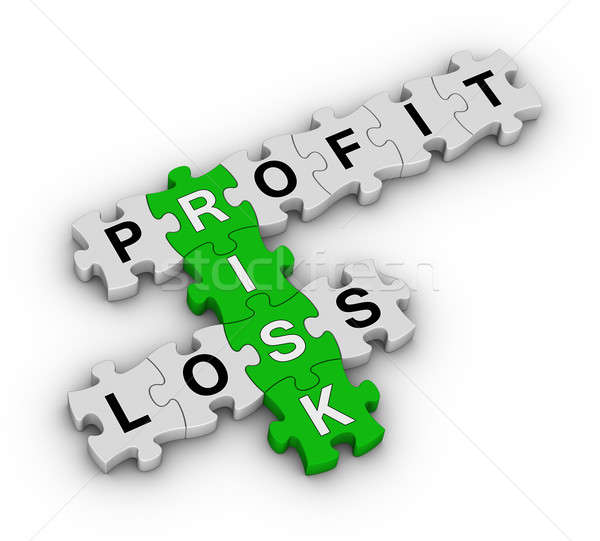 Kockázatmenedzselés kirakós játék üzlet zöld piac marketing Stock fotó © almagami