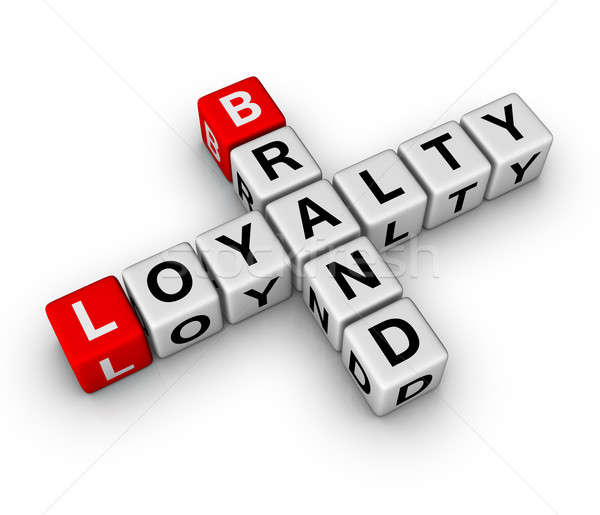 Stock foto: Marke · Loyalität · Kunden · Kreuzworträtsel · rot · Puzzle