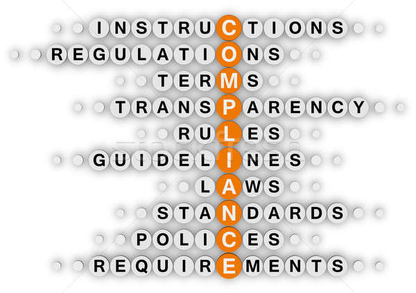 Compliance Kreuzworträtsel orange Puzzle Management gelb Stock foto © almagami
