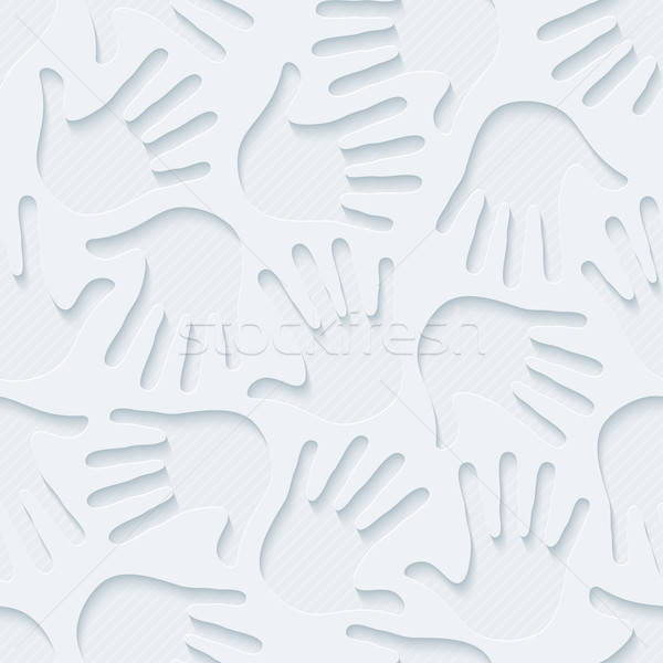 Handprints 3d seamless wallpaper. Stock photo © almagami