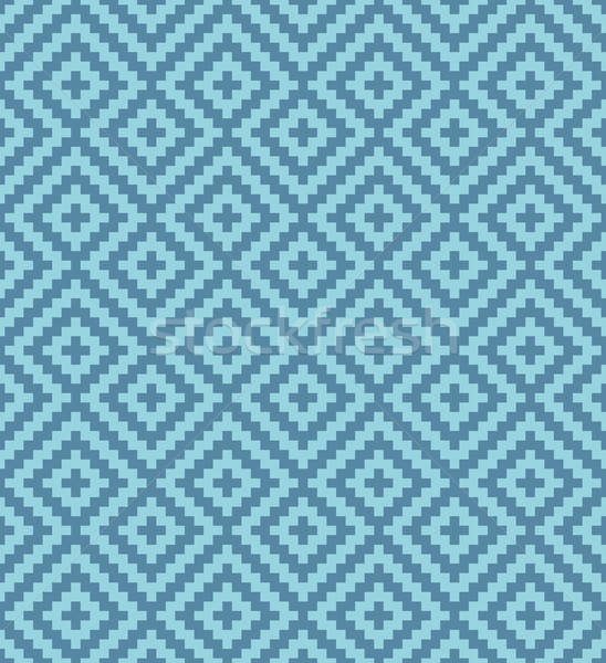 Stock photo: Meander Pixel Art Seamless Pattern.