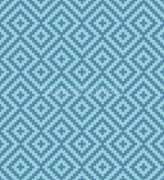 Stock photo: Meander Pixel Art Seamless Pattern.