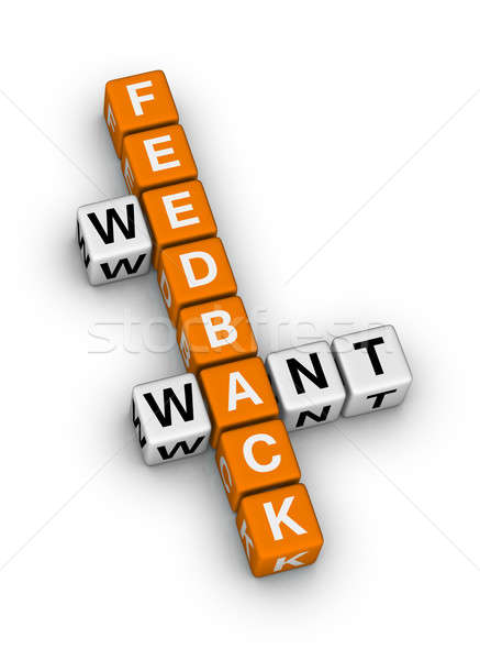 Feedback-ul cuvinte incrucisate cutie contact piaţă marketing Imagine de stoc © almagami