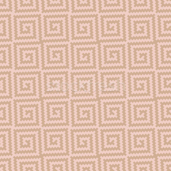 Meander Pixel Art Seamless Pattern. Stock photo © almagami