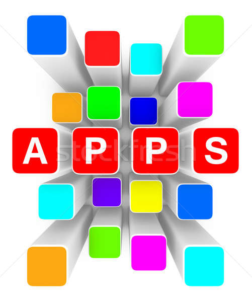 cloud of apps Stock photo © almagami