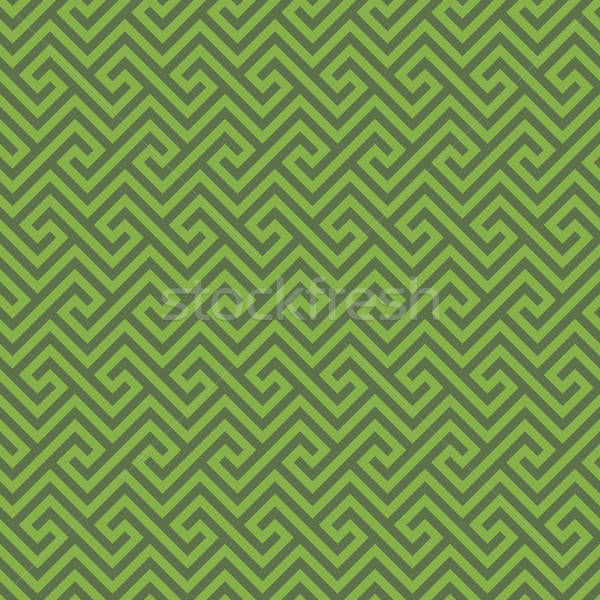 Greenery Classic meander seamless pattern. Stock photo © almagami