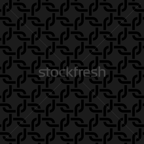 Stock photo: Neutral rounded weave squares seamless pattern.