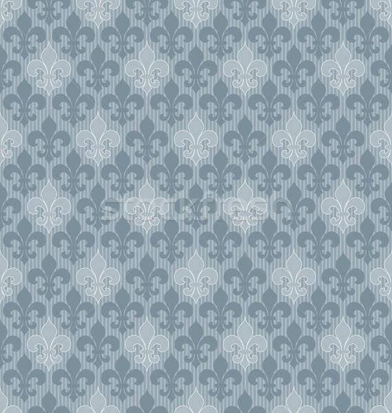 Fleur-de-lis (white on blue) Stock Illustration