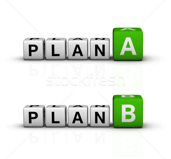 Plan b icona segno verde piano idea Foto d'archivio © almagami